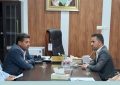 جلسه با ریاست اداره بنیاد شهید شهرستان دشت آزادگان با موضوع برنامه‌های هفته دفاع مقدس
