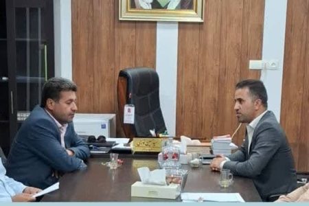 جلسه با ریاست اداره بنیاد شهید شهرستان دشت آزادگان با موضوع برنامه‌های هفته دفاع مقدس