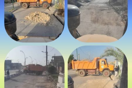 جمع آوری نخاله های ساختمانی سطح شهر توسط واحد خدمات شهری شهرداری ابوحمیظه