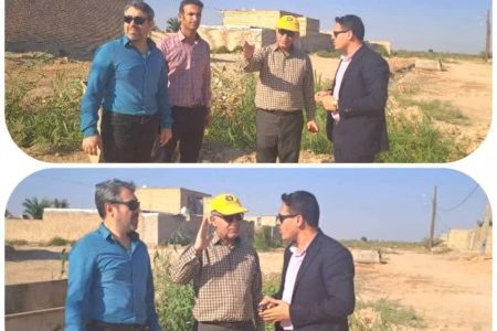 بازدید اداره کل بنیاد مسکن استان خوزستان از پروژه های عمرانی شهر ابوحمیظه