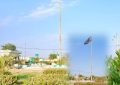 اهتزاز پرچم مشکی بزرگ به مناسبت ایام فاطمیه در محوطه یادمان شهدای ابوحمیظه